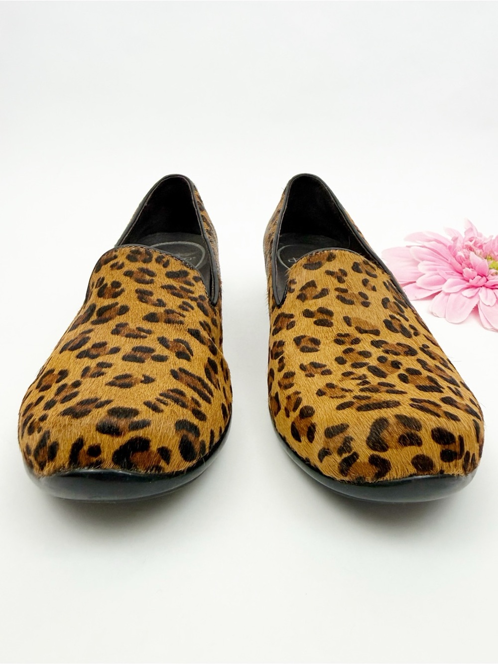 Dansko Olivia Leopard Animal Calf Pony Hair Loafers Tan Brown Black Comfort - Picture 3 of 14